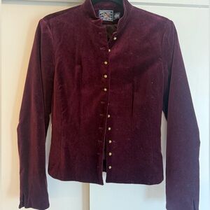 American Living Deep Red Velvet Blazer